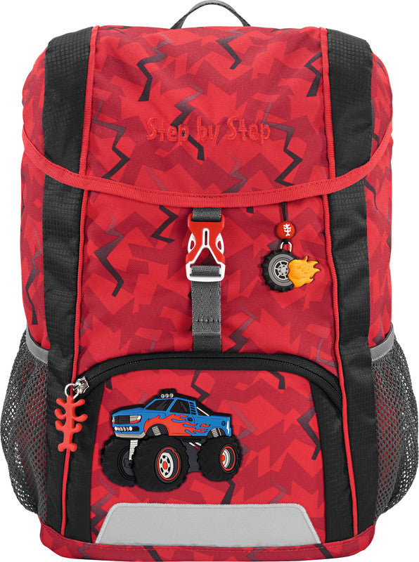 Step by Step KID – Kindergartenrucksack-Set 3-teilig – 13 l, rPET, Monster Truck Rocky