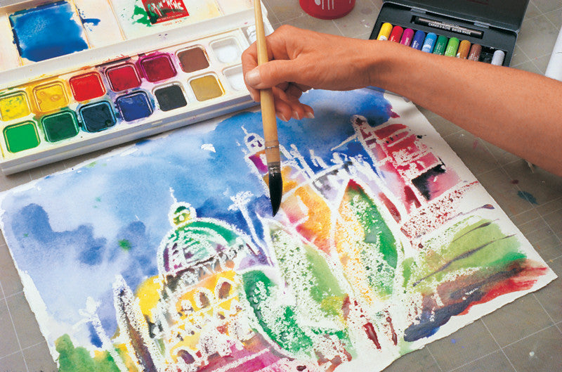 Caran d-Ache Caran d'Ache – Studio – Gouache – Set – 14 Farben, inklusive Deckweiss, mit Pinsel