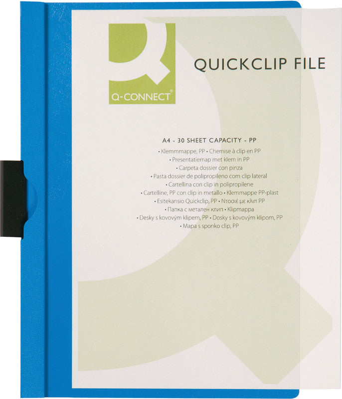 Connect Q-Connect Unterschriftenmappe – A4, blau, Kunststoff