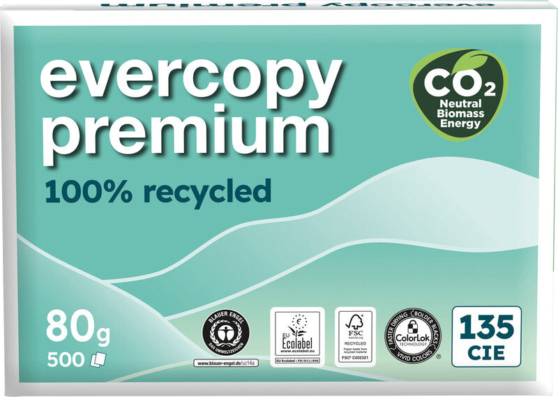 Clairefontaine Kopierpapier – A4, 90 g/m², weiss – für Inkjet/Laser/Kopierer – FSC, EU Ecolabel – 500 Blatt