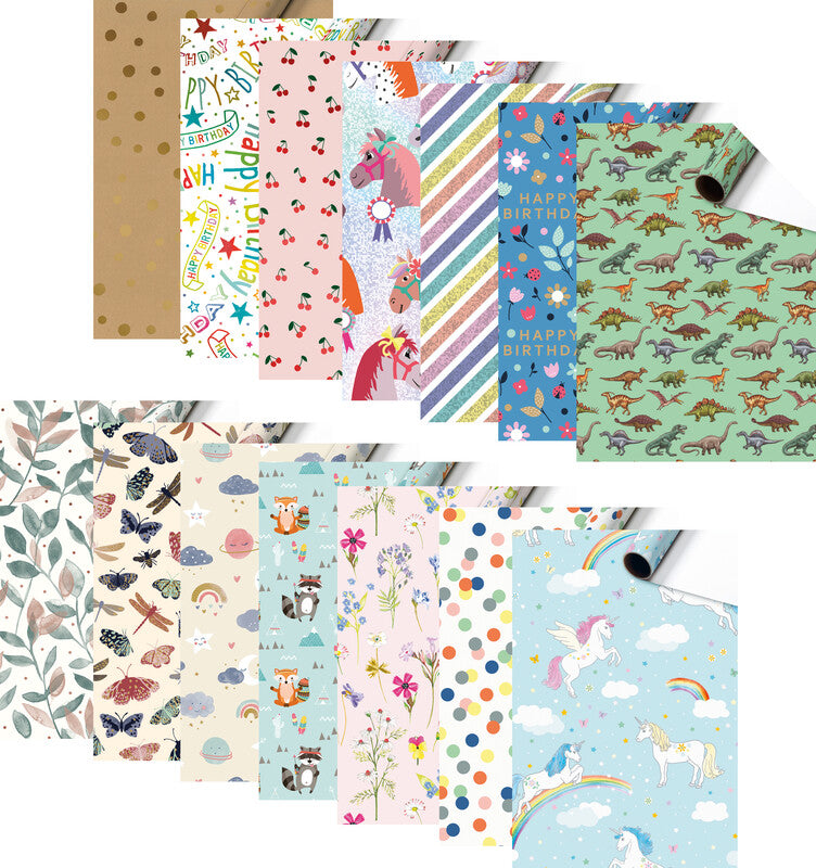 Stewo Geschenkpapier Rolle – Benice – FSC-zertifiziert, gestrichenes Papier – 700 × 2000 mm