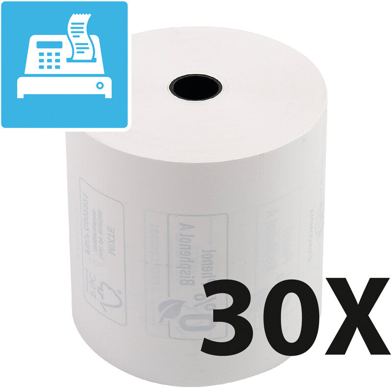 Exacompta Thermorolle 80 × 72 × 12 mm, 76 m, 52 g/m², phenolfrei, weiss