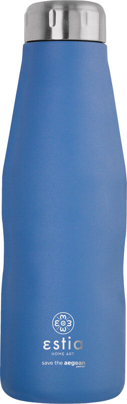 Estia Trinkflasche – 5 dl – Edelstahl, isoliert, Schraubverschluss, auslaufsicher, BPA-frei – Denim Blue