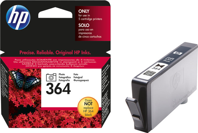 HP Tintenpatrone 364, Schwarz, 130 Seiten – für Tintenstrahldrucker/Multifunktionsgeräte