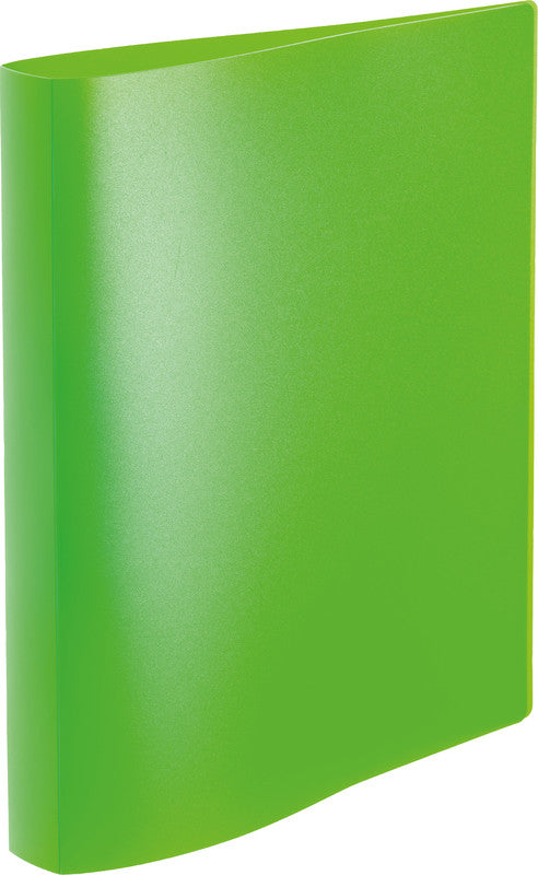 HERMA Ringbuch – A4 Hochformat – 2-Ring, Rücken 35 mm – Neongrün, Kunststoff, mit Niederhalter