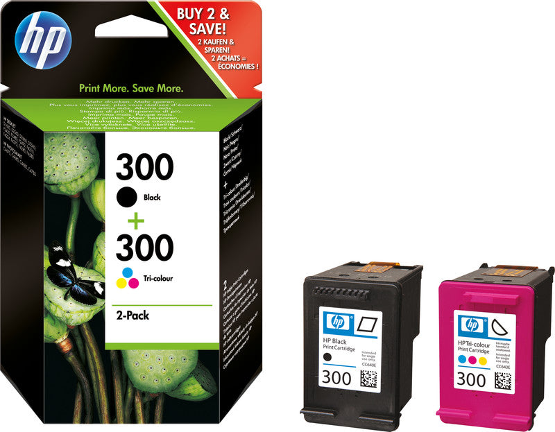HP Tintenpatronen-Multipack 300, 2er-Pack – für Inkjetdrucker/Multifunktionsgeräte