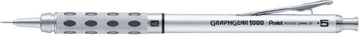 Pentel Graphgear 1000 Druckbleistift – 0,5 mm, Metall, Silber