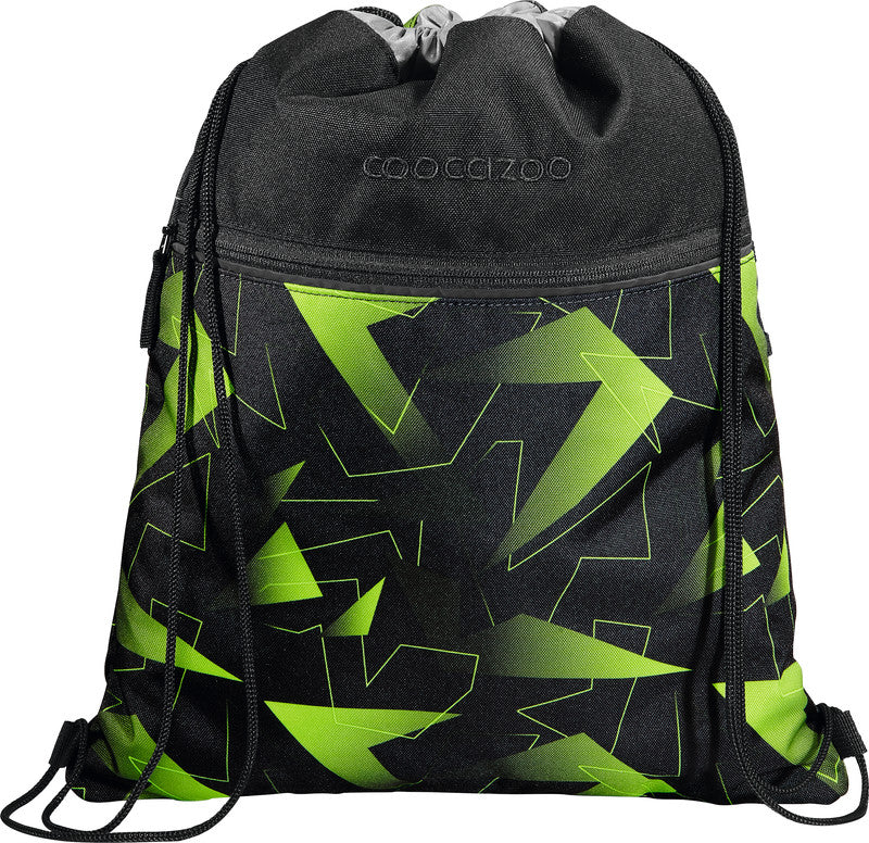 Coocazoo Sportbeutel – 10 l, Motiv Lime Flash, wasserabweisend, 34 × 43 cm