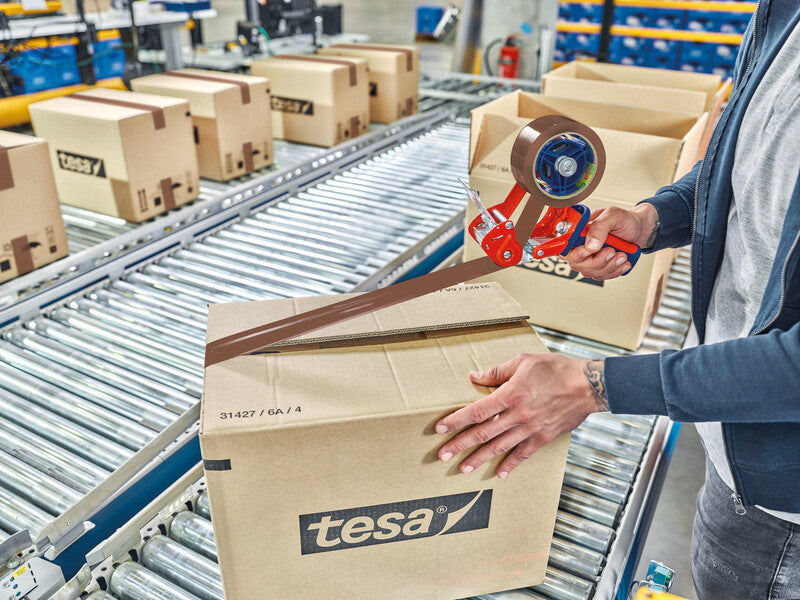 tesa Vinylband – 50 mm × 66 m, braun, stark, eco:plus