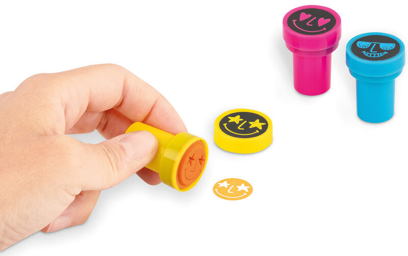 Trendhaus Motivstempel – 6 Motive sortiert, selbstfärbend, farbig sortiert