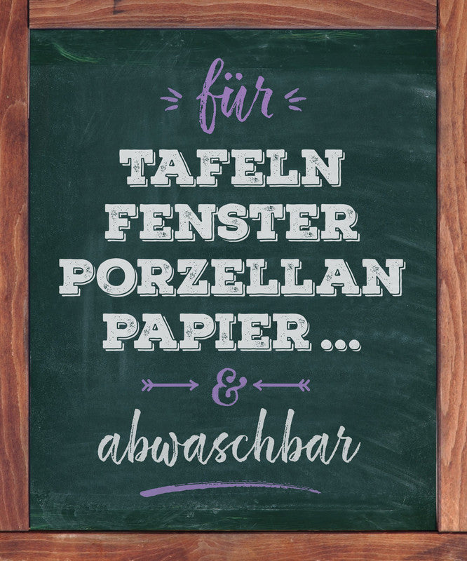 Folia Kreidemarker – Rund, 1–2 mm – Sortiert – 12er-Set