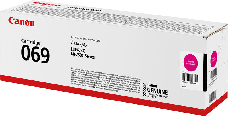 Canon 069 (5092C002) Magenta Toner – Original – 1'900 Seiten – für Canon i-SENSYS LBP673Cdw