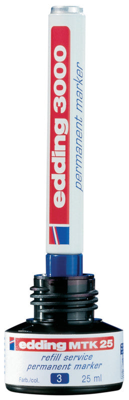 Edding Nachfülltusche MTK 25 für 21, 22, 300 + 6 weitere – geruchsarm, wasserfest, lichtbeständig, 25 ml