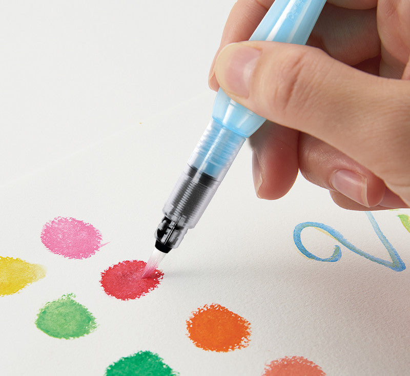 Pentel Wassertankpinsel – Blau, Kunststoff, Nylonspitze, Länge 155 mm, 1er-Pack, befüllbarer Wassertank