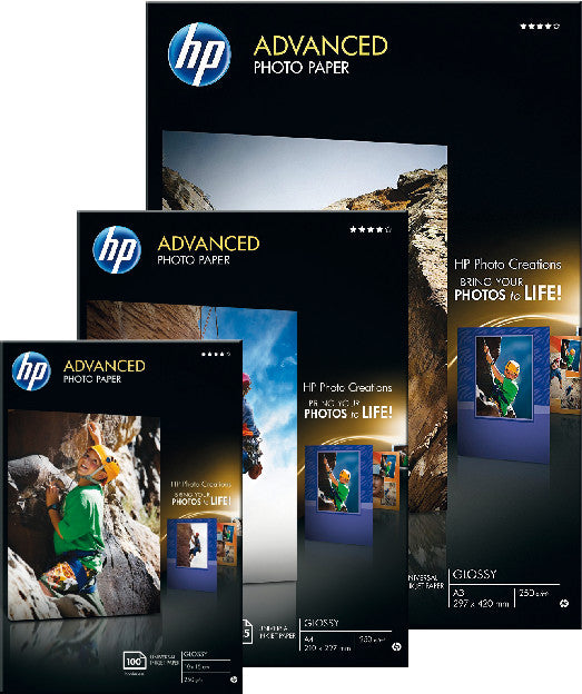 HP Fotopapier – hochglänzend, 130 × 180 mm, 250 g/m², 25 Blatt – für Inkjetdrucker