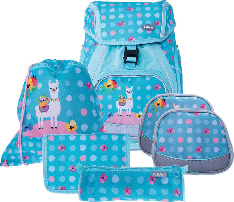 Funki Schulrucksack-Set Flexy-Bag – 5-teilig – Lama
