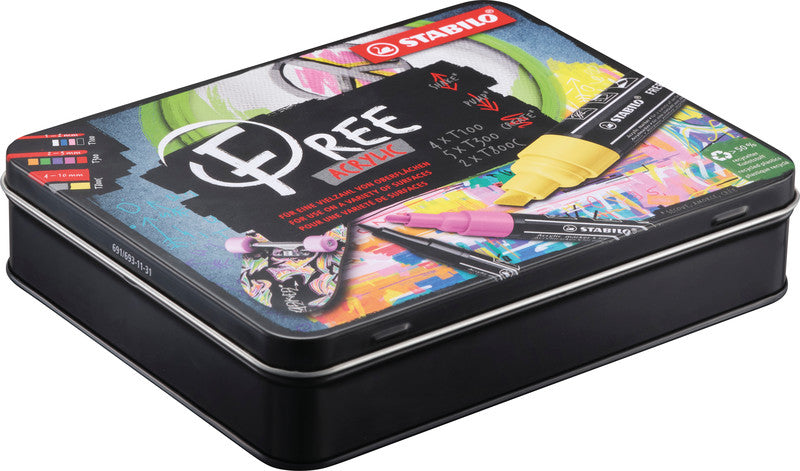STABILO Acrylmarker – sortiert, 11-teiliges Set