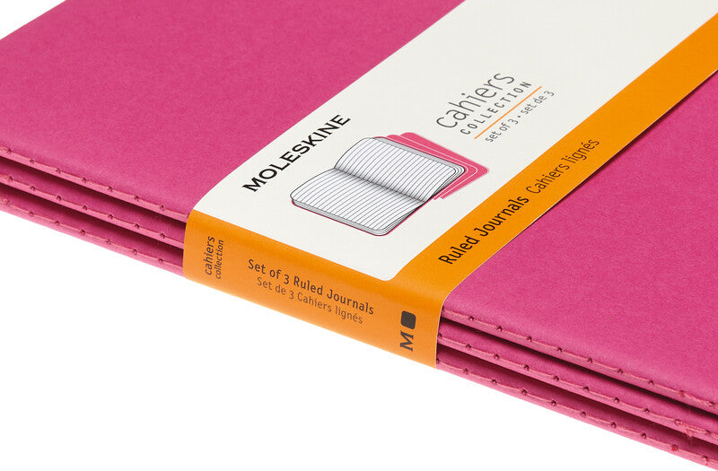 Moleskine Notizheft – 130 × 210 mm – 70 g/m² – Hardcover, 16 heraustrennbare Blätter, abgerundete Ecken, pink, FSC