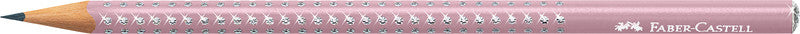 Faber-Castell Grip Sparkle B Bleistift, mit Radierer B Mine Ø 2 mm farbig sortiert – Set, 4-teilig