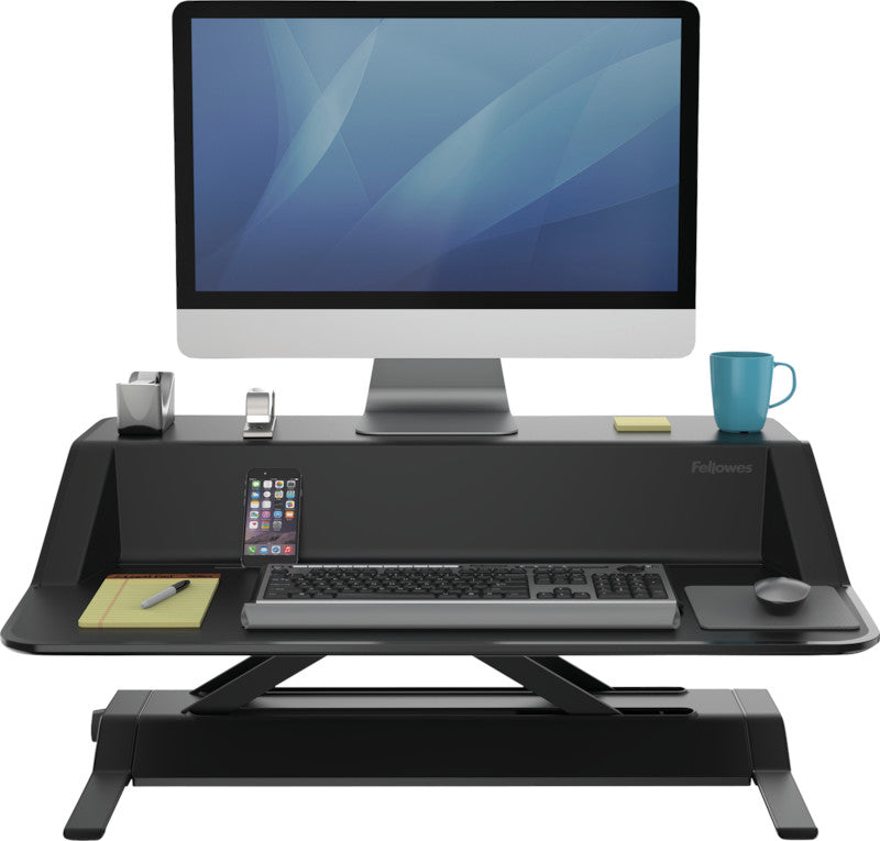 Fellowes Lotus – Tischhalterung, 15,8 kg, stufenlos höhenverstellbar, schwarz