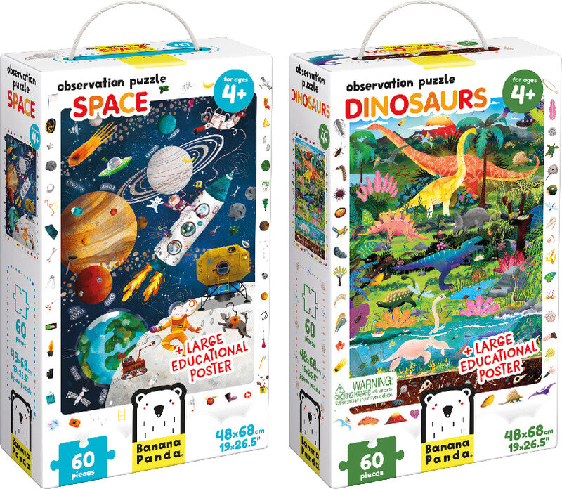 Banana panda Beobachtungspuzzle – Logikspiel, 1 Spieler, ab 4 Jahren, EN