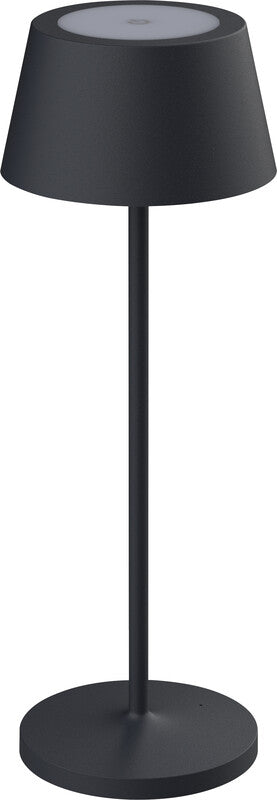 MAUL LED Tischleuchte Nina – Akku, USB-C, dimmbar – 4000 K – 210 lm 3 W – Grau Aluminium