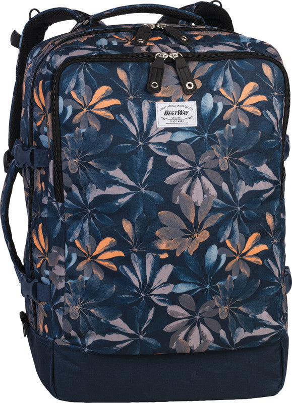 Bestway Cabin Pro – Notebook-Rucksack – für 17,3"-Notebook, 40 l, Kunststoff, Dunkelblau/Ocker, Schefflera