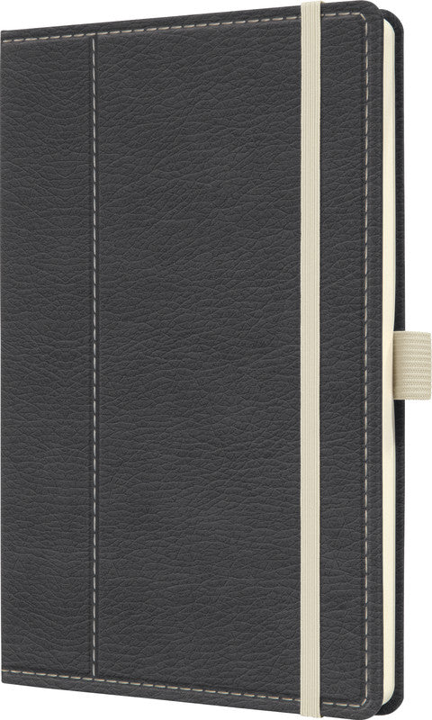 Sigel Notizbuch, 135 × 203 mm, punktkariert, Fadenheftung, 194 Seiten, 80 g/m² – grau