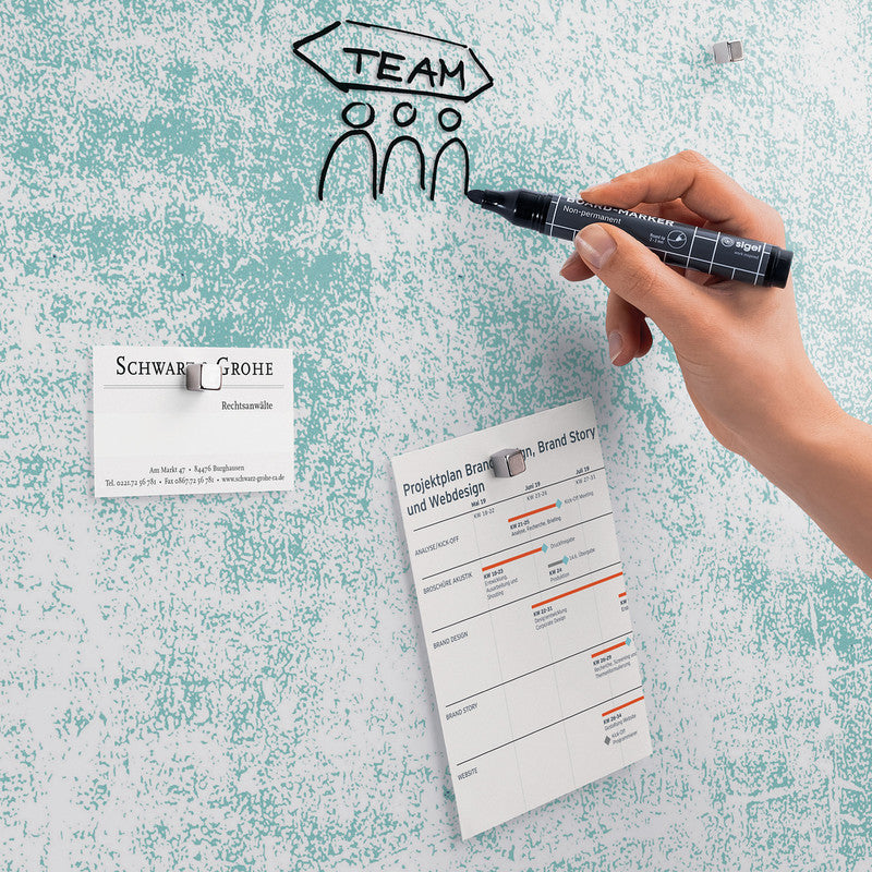 Sigel Whiteboard – 91 × 46 cm, Glas, magnetisch, Wandmontage