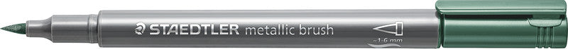 Staedtler Pinselstift – sortiert, Kunststoffschaft, 7er-Pack, pigmentierte Metallic-Tinte, für dunkles Papier