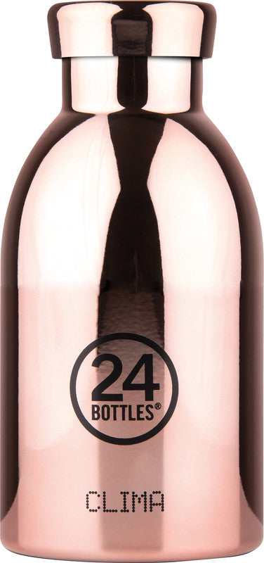 24Bottles Trinkflasche Clima – 3,3 dl – Edelstahl, isoliert, Schraubverschluss – Roségold