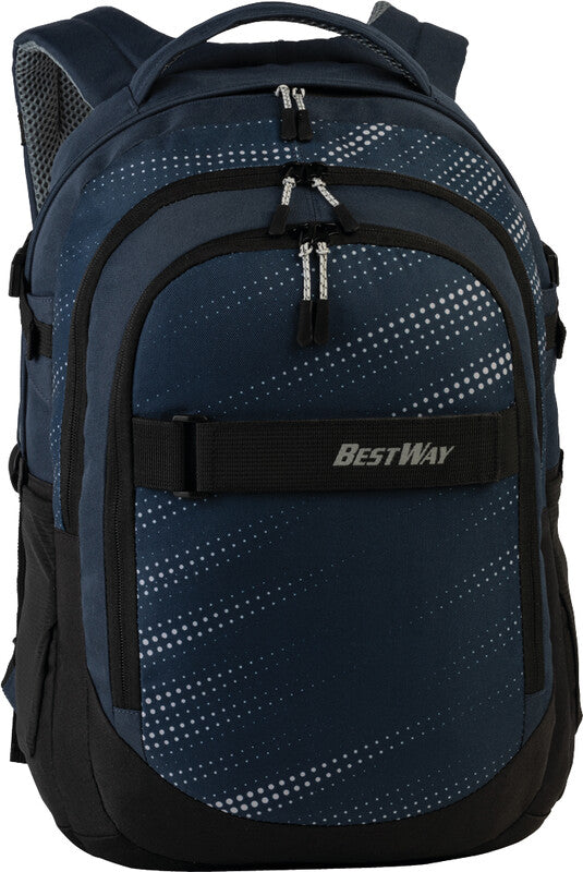 Bestway Rucksack Evolution Air – Punkte, dunkelblau/weiss, 22 l – für Notebooks bis 15"