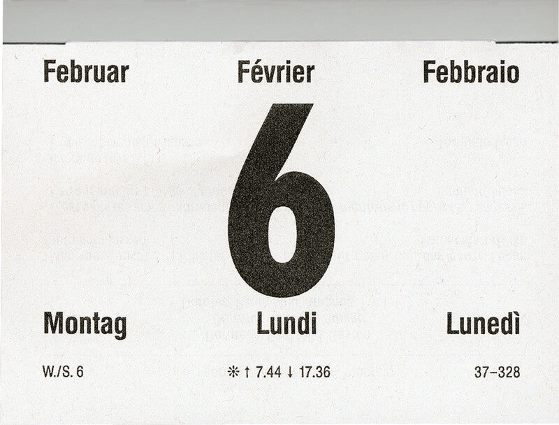 Biella Kalender-Einlage – 1 Tag/Seite, 10,8 × 8 cm, 2027