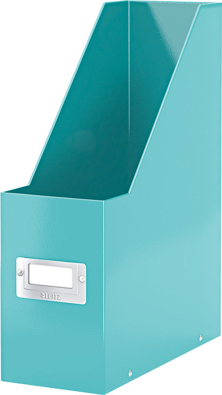 Leitz Stehsammler Click & Store – für Format A4, Karton, eisblau metallic, mit Beschriftungsschild