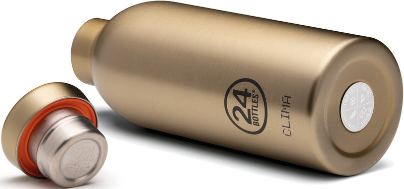 24Bottles Trinkflasche Clima – 5 dl – Edelstahl, isoliert, Schraubverschluss – Prosecco Gold
