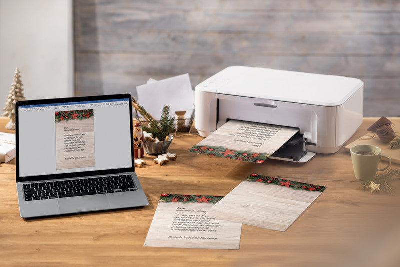 Sigel Motivpapier – A4, 90 g/m², mehrfarbig, Motiv: Chalet Style – für Inkjet/Laser/Kopierer – FSC – 100 Blatt