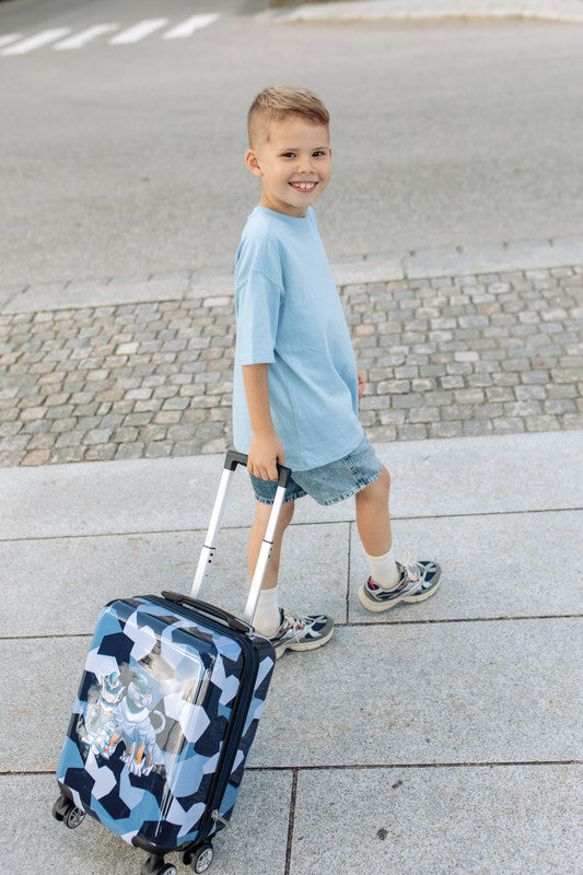 Beckmann Kindertrolley Tiger Race Handgepäck – 22 l, Hartschale PC/ABS, 4 Doppelrollen, 30,5 × 46,5 × 22 cm