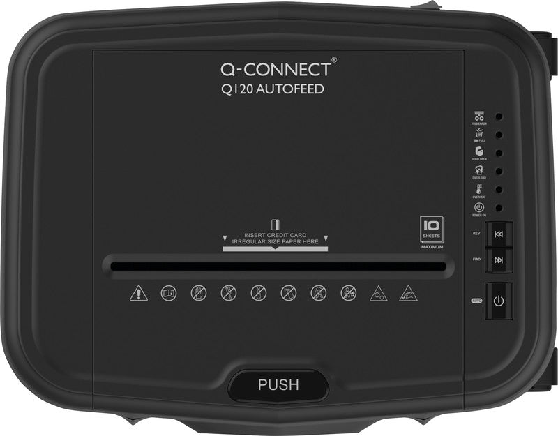 Q-Connect Q120 – Aktenvernichter, DIN P-4, Mikroschnitt 4 × 12 mm, 10 Blatt, 19 l, A4