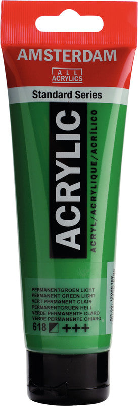 Royal Talens Amsterdam – Acrylic Standard – Acrylfarbe – Hell Permanentgrün, 120 ml