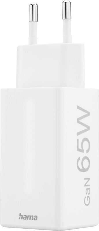 Hama 00201996 USB-Desktop-Ladegerät 65 W – USB-C×2, USB-A×1 – PD, QC 2.0/3.0 – Weiss