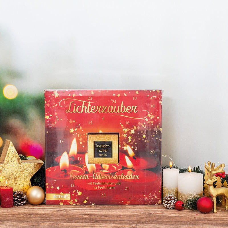 Roth Adventskalender Lichterzauber, Karton, sortiert, 35 × 35 × 4 cm