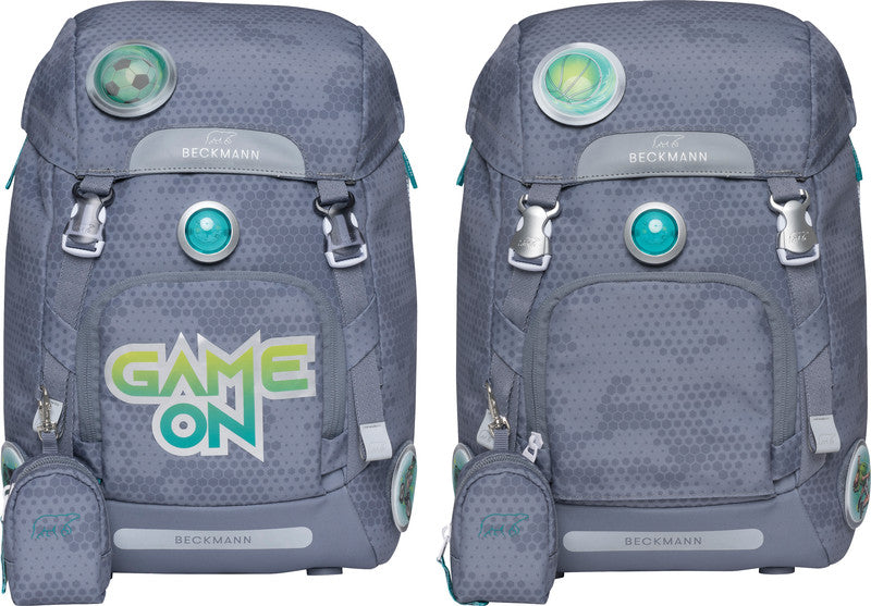 Beckmann Schulrucksack Classic – Game On – mit Leuchteffekt