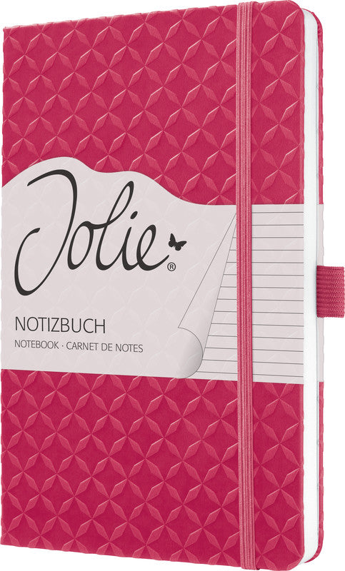 Sigel Notizbuch A5, liniert, Fadenheftung, Hardcover, 174 Seiten, perforiert, 80 g/m² – fuchsia