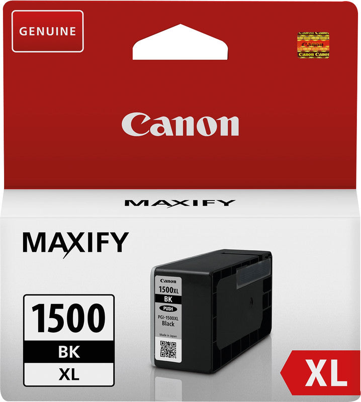 Canon Tintenpatrone PGI-1500XLBK, schwarz, 1'200 Seiten – für Tintenstrahldrucker/Multifunktionsgeräte