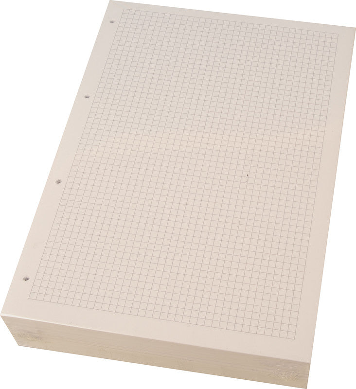 Natura line Notizbuch-Einlagen A4, kariert 5 mm, mit Rand, 4-fach gelocht, 90 g/m² – 500 Blatt