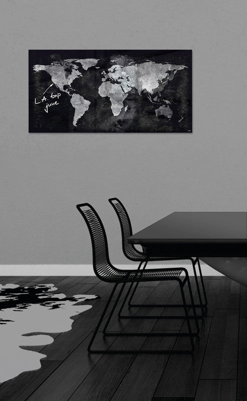 Sigel Whiteboard – 130 × 55 cm, Glas, magnetisch, Wandmontage, inkl. SuperDym-Magnetwürfel, Montagesatz