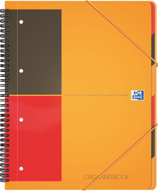 Oxford Collegeblock Softcover, 80 Blatt, 4-fach gelocht, mikroperforiert, 80 g/m² – Orange, für SCRIBZEE App