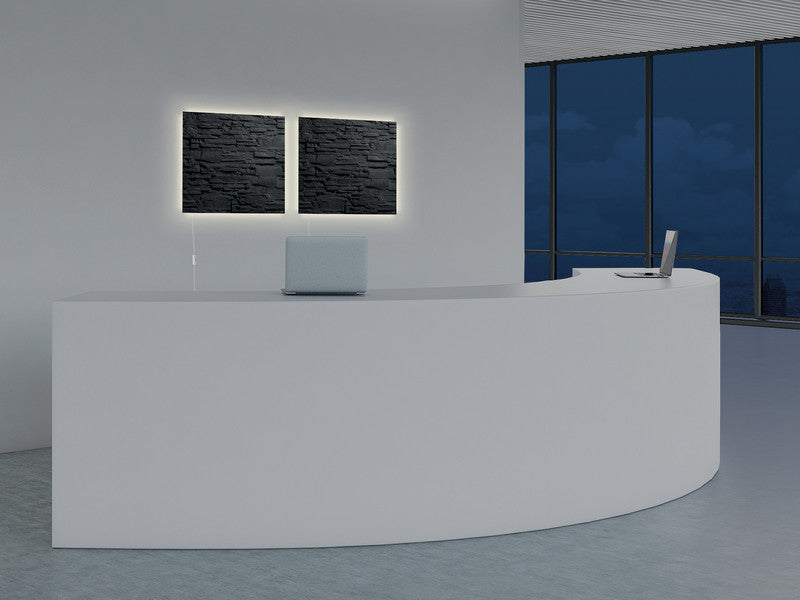 Sigel Whiteboard – 48 × 48 cm, Glas, magnetisch, Wandmontage, inkl. Magnetwürfel, Montagesatz, Leuchtmittel