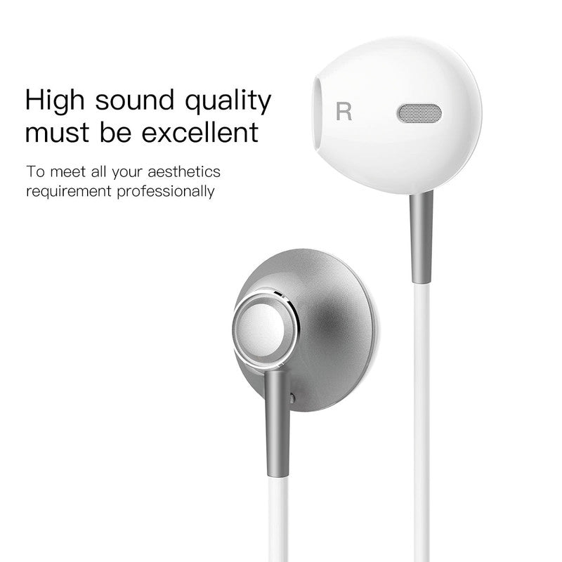 Baseus Encok H06 – In-Ear Headset – 3,5 mm Klinke, mit Mikrofon – Silber