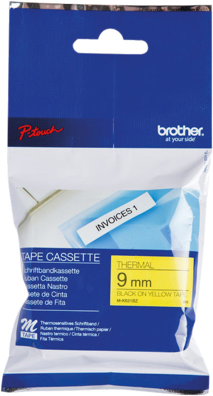 Brother Schriftband – 9 mm × 8 m, gelb, schwarz